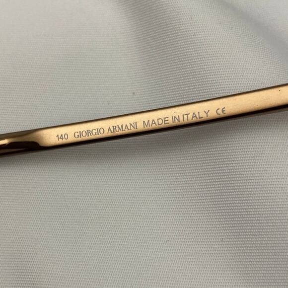 Giorgio Armani Rectangular Eyeglass FRAMES ONLY 140 Made in Italy Bronze Color - Picture 9 of 10